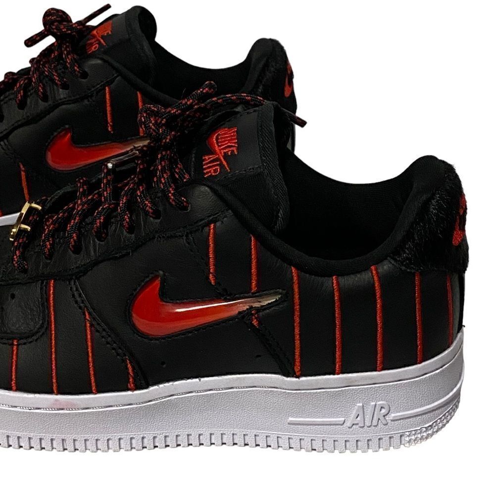 Nike Air Force 1 Jewel QS Chicago All-Star Pinstripes Black Red - Picture 5 of 9